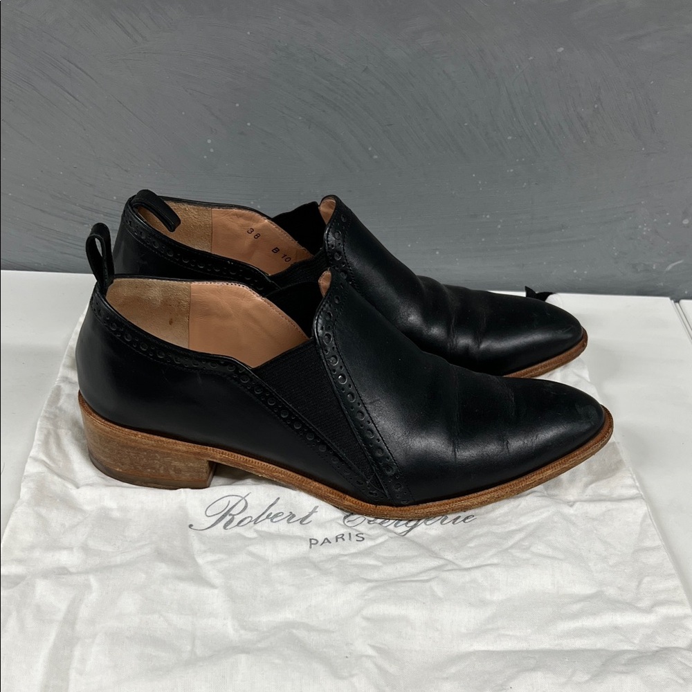 Robert Clergerie Black Leather Loafers